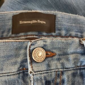 Ermenegildo Zegna Tailored Fit Blue Jeans Straight Leg Size 32 (32 X 27)